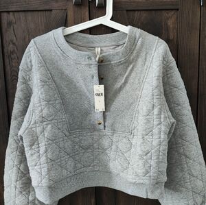 By Anthropologie Quilted Button-Front Top NWT Brand New